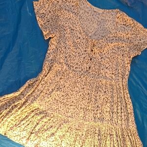 NEW! Leopard Print Women's Mini Dress, Large